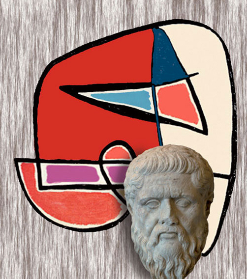 Ispirato a Mirò - testa d'uomo